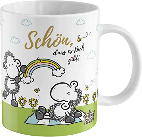 Sheepworld Zaubertasse mit Motiv Schön | Motiv-Wechsel-Tasse, Porzellan, 35 cl, Tasse mit Spruch, Geschenkbox | Geschenk lustig, Überraschung | 47058