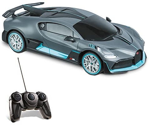 Mondo Motors, Bugatti DIVO 2.4GHz, Modello in Scala 1: 24, Fino a 8 km/h di velocità, Auto Giocattolo per Bambini 63605, Azzurro