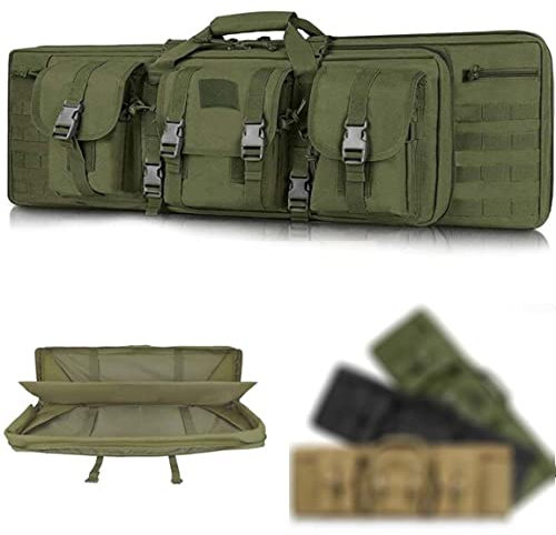 FSCLJ Weich gepolsterter, abschließbarer Karabinerkoffer, Gewehrkoffer, Taktische Waffentasche, Angelrutentasche, Rucksack, Pistole, Schrotflinte, Airsoft-Koffer, Aufbewahrung mit Schultergurt