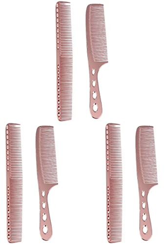 LALAFINA 3 Sets Ultrafeine Haarkämme Friseurzubehör Rose S908 S909 Große Größe Glatte Kopfhaut Einfach Zu Verwenden 2 Stück X 3