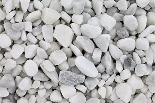 Gravier de jardin naturel - 25 kg - Grain de Carrara - 7-15 mm - Gravier décoratif