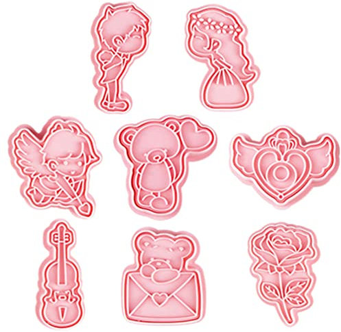 SHERCHPRY 8st 3D Dreidimensionale Keksform Engel Keksformen 3D-schokoladenformen Valentinstag Backformen Formen Für Hochzeitskekse Brotformen Hochzeitsbäckereiformen Plätzchen Pp Presse
