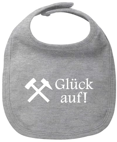 Huuraa Baby Lätzchen Glück auf! Ruhrpott Geschenk | Stoff Sabberlätzchen Bio Baumwolle Latz für Mädchen und Jungen Geschenkidee