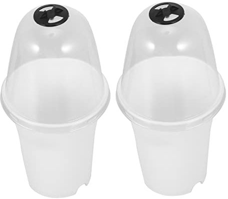 Kisangel 6-Teiliges Blumentopf-Set Aus Kunststoff Für Den Innen- Und Außenbereich Kleine Töpfe Für Sukkulenten Keimtöpfe Pflanzgefäße Mit Deckel Pflanzgefäße Und Töpfe Pflanzkübel Für