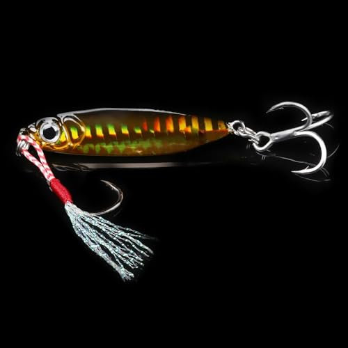10/15/20/30g Jig brillait Dur appât pêche Plume métal Jigger leurre Accessoires coloré manivelle vairon coulant Filature appâts(C2,10g)