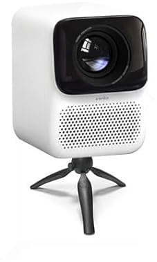 Proyector T2 Max 4K Wifi Android Full HD 1080p Beam Projector 450ANSI Auto Focus HIFI Sound para proyector de cine en casa, blanco (con soporte)