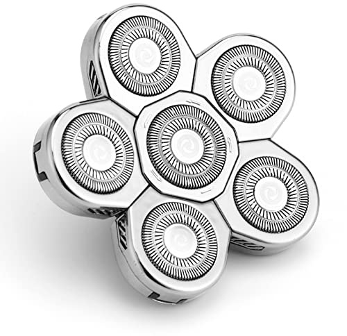 Rasoir de rechange 6/7 têtes de tondeuse à barbe électrique facile à installer pour tête chauve et