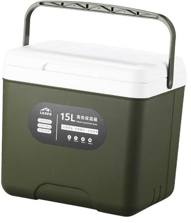 MagiDeal Ice Chest Cooler Insulated Box 15L Portable with Handle Ice Bucket Ice Box for Barbecue Sport Drink Commercial Outdoor Stall