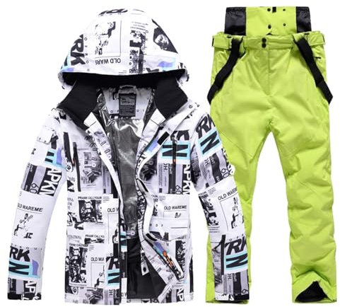 Generisch Schneeanzug Damen Damen Skianzug Ski Jacke und Hose Set Wasserdichter Schneeanzug Snowboard Jacke Hose Skikleidung Für Damen Skioverall Damen