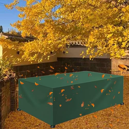 XUEQXUE Housses pour Mobilier de Jardin 200 x 70 x 60 cm Housse Protection Table Jardin, Imperméable, Indéchirable, Housse Table de Protection, pour Tables,Chaise,Canapé, Vert