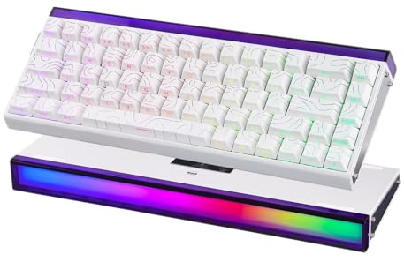 EPOMAKER Aula Hero68 HE Magnetische Gaming-Tastatur, 0,01mm einstellbare Auslösung, 8kHz Schneller Hall-Effekt-Schalter, RGB-Box & Backlit, Programmierbar, 65% QWERTY (Weiß Topografisch)