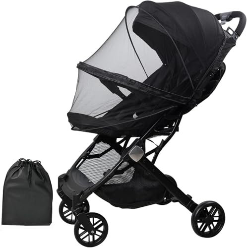 Cymax Upgraded Mosquito Net for Strollers,Universal Baby Mosquito Net with Double Zipper,Breathable & Foldable Mesh Strollers Cover Flies Bug Netting for Bassinet,Carriers,Cradles,Pack N Play,Car Seat