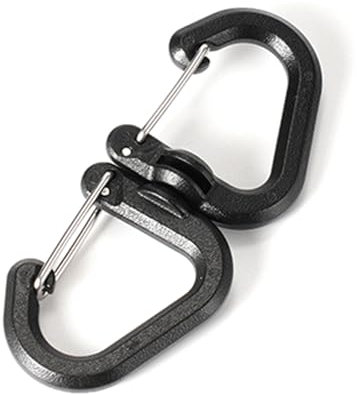 Outdoor 360 Rotating Hook Backpacks Carabiner Clip Portable S Chain Hook Outdoor Swivels Clip Camping Double Hook