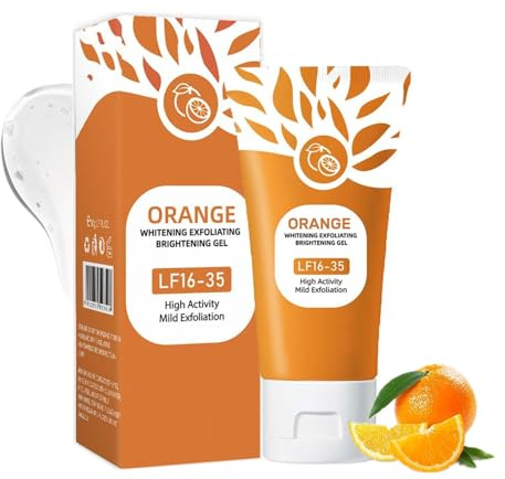 Natürliches Orange Peeling Gel, Orange Gesicht Reinigung für das Gesicht, Tiefenreinigendes & Feuchtigkeitsspendendes Exfoliating Scrub, für Weiche, Glatte Haut (1, 50g)