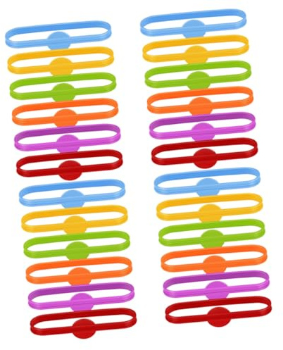 Mikinona 24 Pezzi Segnabicchieri in Silicone Rotondi Colorati Marcatori Bicchieri per Feste e Party Identificatori Vino e Bevande Accessori Decorativi per e Riunioni