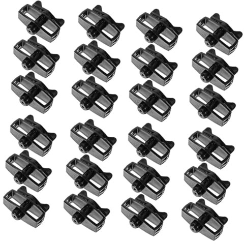 DOITOOL Tendeur de Câble Robuste pour Clôture de Jardin, Clips Câbles en Plastique Noir Portable, Lot de 24 Pièces, Fixation Sécurisée pour Grillage Extérieur, Resserreur Multifonction