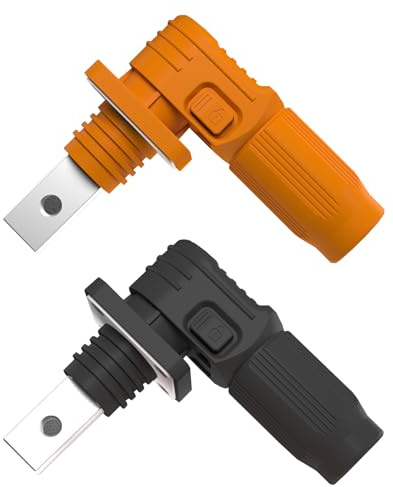 Connettore per Accumulo di Energia Della Batteria, Connettore di Accumulo di Energia Unipolare Connettore di Stoccaggio Della Batteria per Accumulo di Energia Fotovoltaico (Arancione+Nero,200A)