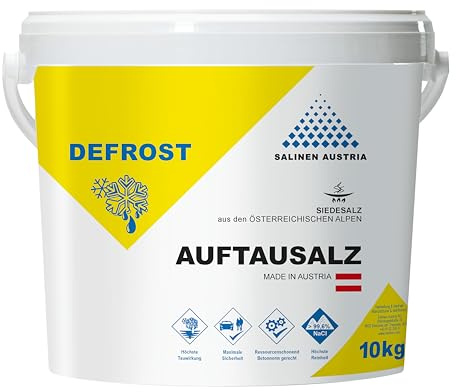 1 x DEFROST Auftausalz 10kg im Eimer | hochwirksames und schnellwirkendes Streusalz | zum Auftauen von Schnee und Eis | 100% biologisch abbaubar