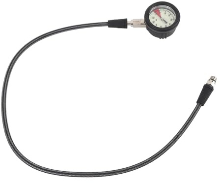 ZASCHMOY Tauchmanometer mit Gewebtem Schlauch aus Kohlefaser – Nachtleuchtendes Tauchmanometer für BCD-Atemregler – 65 Cm/25,6 Zoll – Leicht und Genau (80CM)