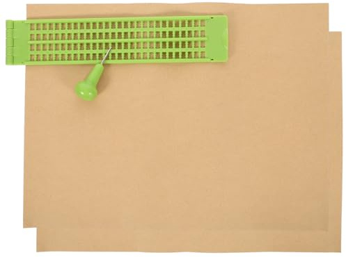 POPETPOP Piastra di Scrittura Braille in Plastica 27 Linee e 30 Celle, Kit Completo Stilo Resistente e Flessibile, per Non Vedenti