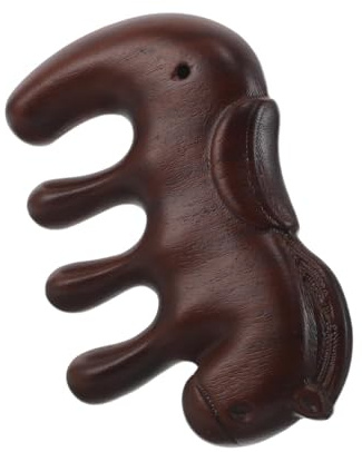 Gatuida Peine de Masaje para Cuero Cabelludo de Madera de Sándalo Pequeño Portátil, Cepillo Masajeador Tradicional Dientes Anchos para Cuidado Diario y Relajación en Mujeres