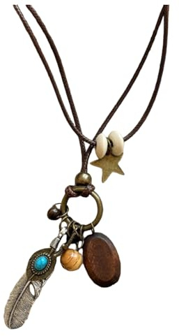 OANTGM Y2k Long Boho Charm Sweater Necklace Teen Girls Trendy Stuff Vintage Cute Summer Cowgirl Teething Necklace