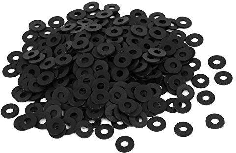 sourcing map Unterlegscheiben M4 10 mm AD 4 mm ID 1 mm Dicke 400 Stück | Nylon für Wasserschlauch Wasserhahn
