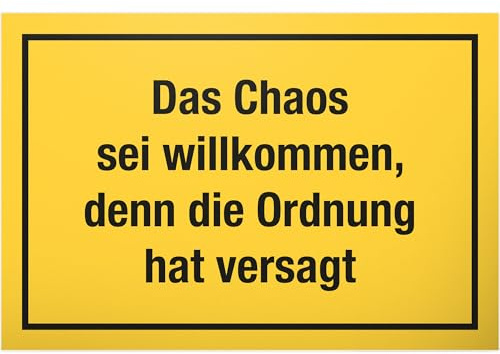 DankeDir! Das Chaos sei willkommen - Schild mit Spruch Deko Türschild Mädchen Zimmer Geschenkidee lustiges Geburtstagsgeschenk beste Freundin Tochter Scherzartikel - Spaßartikel Sie