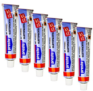 Presto 6X 601525 Nc-Kombi Glättspachtel Porenfrei Glatt Metall Hartkunststoff 10