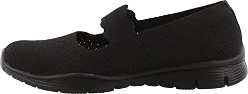 Skechers Women's Seager - Power Hitter Mary Janes, Black Black Black Bbk, 7 UK