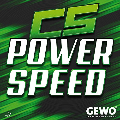 GEWO CS Powerspeed Tischtennis Belag – griffig & kontrolliert mit Medium-Schwamm – ideal für Einsteiger & Jugendliche – 1,8 mm / 2,1 mm – of–