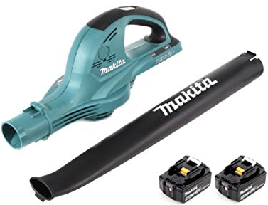 Makita DUB 361 T 2 x 18 V / 36 V Souffleur souffleur souffleur + 2 batteries Makita BL 1850 5 Ah / 5000 mAh