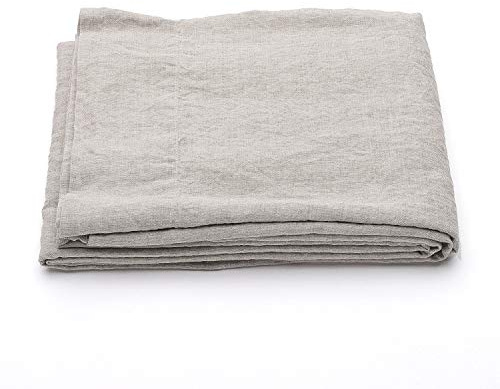LinenMe Leinen Bettwäsche Natural 230x275 cm - Bettlaken ohne Gummizug - Leintuch 100% Leinen, Hergestellt in Litauen