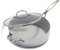 GreenPan Venice Tri-Ply 28cm/4.8l Schmorpfanne mit Hilfsgriff und Deckel, Gesundes Antihaft-Kochgeschirr aus Edelstahl, PFAS-frei, Mehrschichtig, Induktion, Spülmaschinenfest, Backofenfest, Silber