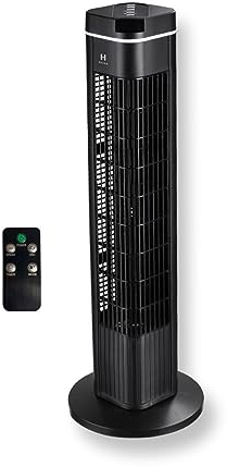 Ecolighters Fan 29 Cooling Tower Fan - Remote Control, Portable, Oscillating, 3 Speed Settings with 7.5 Hour Timer Function, Copper Motor, for Home or Office