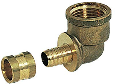 COMAP Raccord PER à glissement - Coude - Diamètre ⌀16x1,5 mm - Femelle 3/8 (12x17) - Pexy pour Tubes PER - 4336