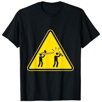 Posaune Achtung Gefahr lustiges Posaunen Musiker T-Shirt
