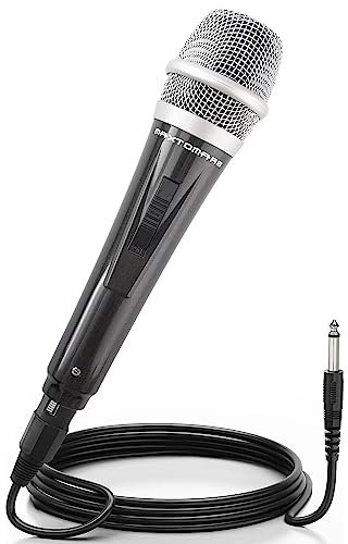 Dynamic Music Instrument Microphone for Singing with 3.5m XLR Cable, Portable Microphone for Karaoke, Speech, Wedding, Stage and Outdoor Activities