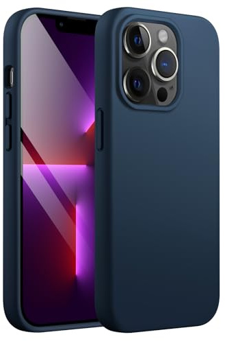 JETech Silicone Case for iPhone 13 Pro, Navy | Silky Soft Touch, Shockproof Protection, Scratch Resistant, Microfiber Lining