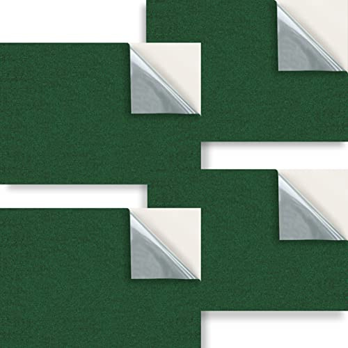 Stick & Go Repositionable Self Adhesive Dolls House Wallpaper 1:24 Scale (Set of 4 Sheets) - Dark Green Carpet - No. 53