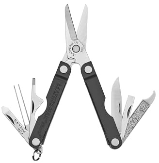 Leatherman Micra - Edelstahl-Schlüsselanhänger Multi-Tool mit Federschere und 9 Werkzeugen - Slate