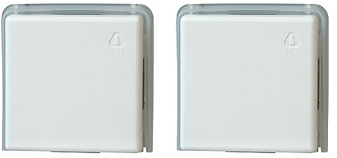 Kopp 623602081 Universalschalter (Aus- und Wechselschalter) Unterputz Feuchtraum arktis, Weiß, Aus-Wechsel-Schalter (Packung mit 2)