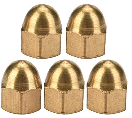 Écrou à Capuchon en Laiton Écrous en Laiton Kit D'écrous Borgnes en Laiton Fixations de Véhicule pour Vis Boulons Fixer les Pneus et les Essieux (M3 (20 pièces))