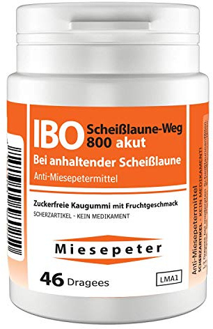 Miesepeter Kaugummi - IBO Scheißlaune-Weg 800 akut - Lustige Geschenke - Dose (6er Pack)
