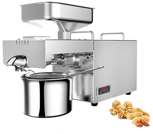 presse olive pour huile professionnel pressoir huile dolive Version à température contrôlée de la petite machine à frire domestique entièrement automatique pour cacahuètes, noix et sésame