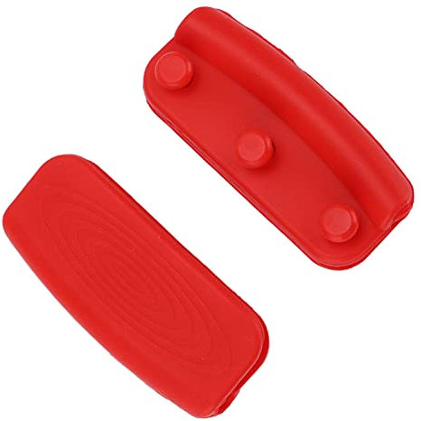 Pfannengriffabdeckung, Hitzetopfgriffhalter, Pfannengriffabdeckung, Isoliert, Waschbar, Rutschfest, 2 Stück, Silikon, Zum Kochen, Backen, für die Küche, für Bratpfanne) (rot