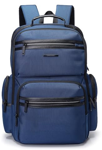 SKUBIS Mochila para ordenador portátil para hombres,Mochilas de viaje de negocios con puerto de cargador USB,Mochila de equipaje de mano para fin de semana,Blue