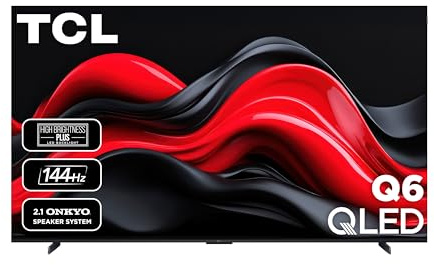 TCL 98-Inch Q65 QLED 4K UHD Smart TV with Google TV (98Q651G, 2024 Model) Dolby Vision, Dolby Atmos, HDR Pro+, Game Accelerator Enhanced Gaming, Voice Remote, Works with Alexa, Streaming Television