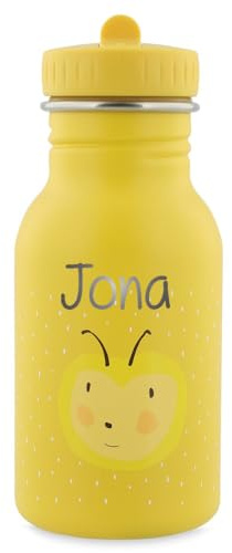 Personalisierte Trinkflasche aus Edelstahl von Trixie Baby Gravur des Namens (Biene, 350 ml)