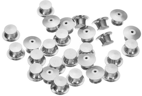 QUARKZMAN 20Stk Metall Anstecknadel Verschlüsse Feder Anstecknadel Halter Verschluss Anstecknadel Halter Verschluss Verschluss für Brosche Krawatte Hut Anstecker Silber Ton